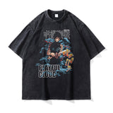 CHOSO T-shirts Hip Hop Vintage Washed Anime