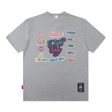 Men T Shirt Short Sleeve Summer Loose I Retro High Street Men and Women Couple