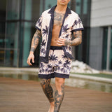 Men Co-Ords Summer Beach Suit Men's Casual Shirt Shorts