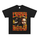 Kendrick Lamar T Shirts Cotton Hip Hop Rap Loose Short Sleeves