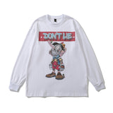 Men Long Sleeve Shirt Hiphop Long Sleeve T-shirt for Men and Women Loose Sweater Autumn