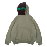 Men Fleece Lined Hoodie Stitching Hooded Hooded Sweaters Menswear Loose Pullover