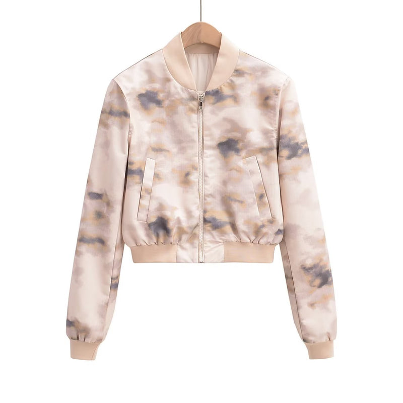 Women Skirt Fall Women's Clothing Printed Jacket Coat Mid-Length Dress Set