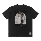 Men T Shirt Loose T-shirt Trendy Printed Short Sleeve Men's Summer