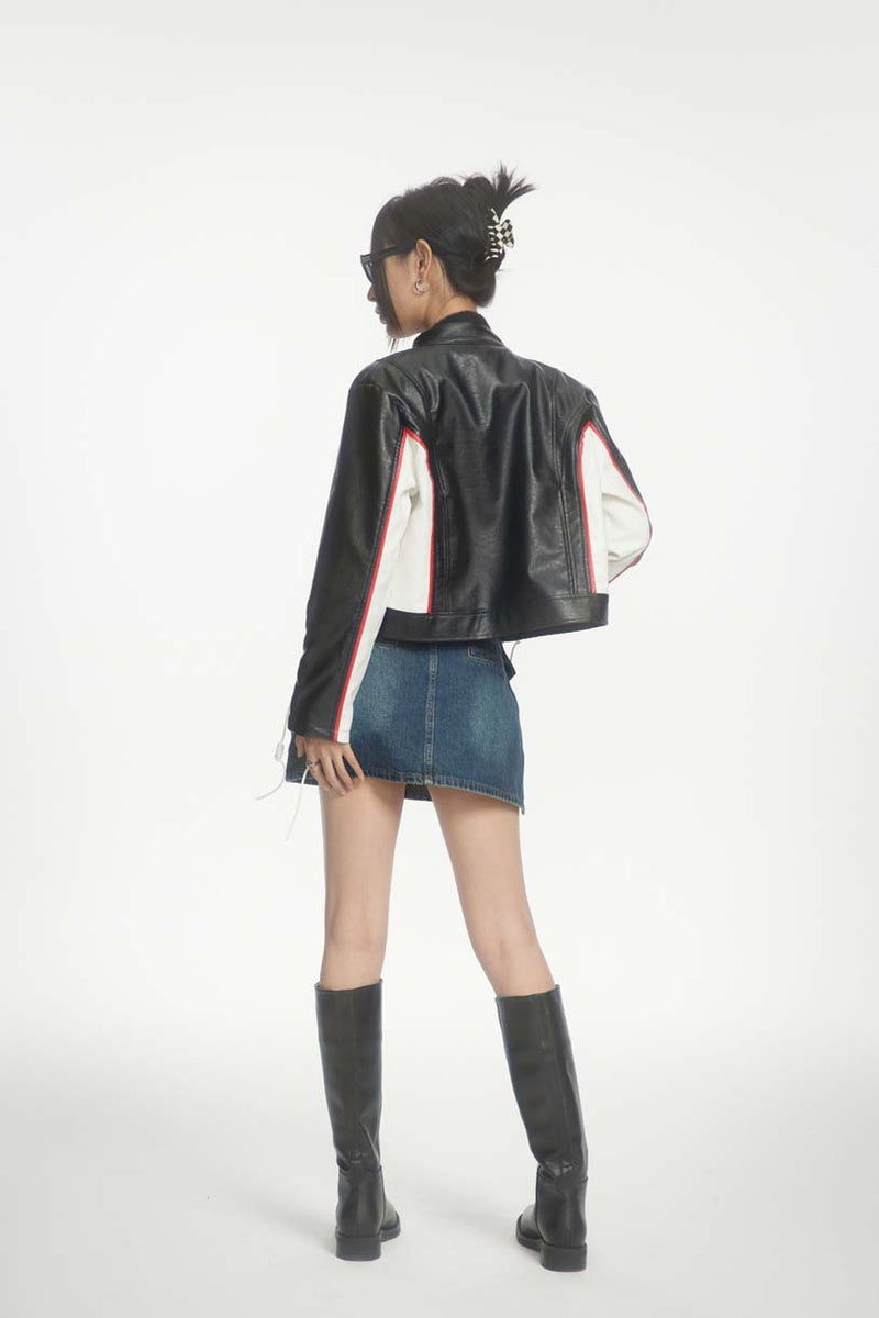 Unisex Jacket Autumn Simplicity High Street Leather Coat
