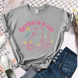 Karma Is A Cat T Shirt Midnights Retro T-Shirt