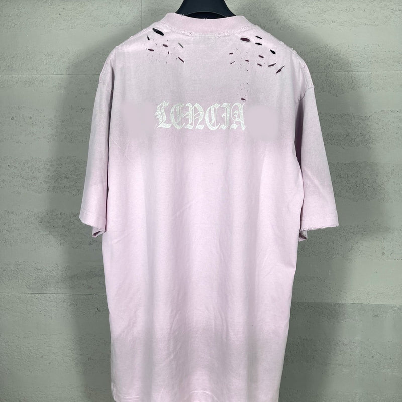 Men T-shirts LOGO washed and worn old T-shirts short sleeves loose and casual