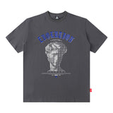 Men T Shirt Retro Personalized Printed Vibe Loose Short Sleeve T-shirt for Men and Women
