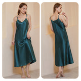 Jungle Print Maxi Dress Sexy Large V-neck Sling