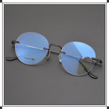 CHH Chrome Hearts Glasses Ultra Light Frameless Pure Titanium Simple Myopia Glasses Frame