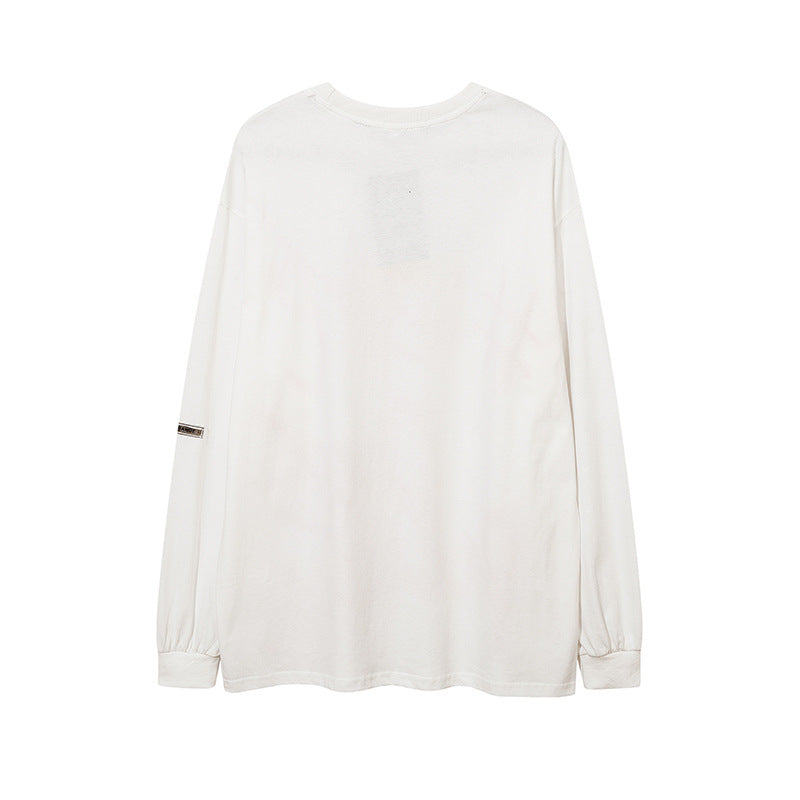 Men Long Sleeve Shirt Letter Printed T-shirt Men's and Women's Loose Long Sleeve T-shirt