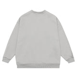 Men Fleece Lined Hoodie round Neck Sweater Men's Loose Sweatshirt Casual Top