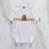 Bathing Ape T Shirt Summer Casual Straight White Short Sleeve Cotton Round Neck T-shirt
