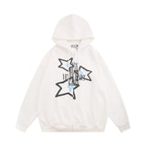 Men Hoodie XINGX Printed Full-Zip Cardigan Hooded Sweater