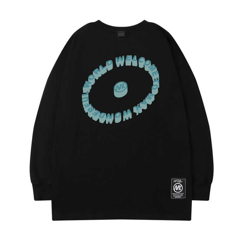 Men Long Sleeve Shirt round Neck Long Sleeve Men and Women Street Loose Casual Hip Hop Couple