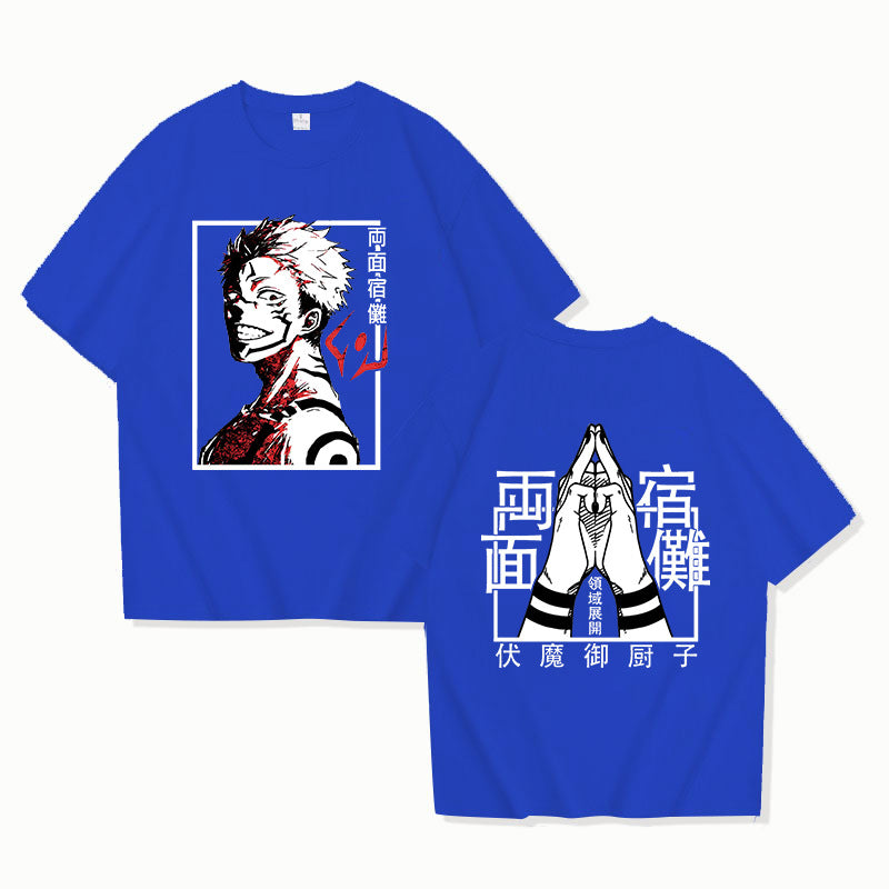 Hot Anime Ryomen Sukuna Print T-shirt Summer Fashion T Shirt