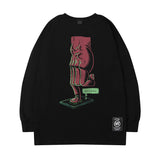 Men Long Sleeve Shirt Letter Printed Long Sleeve T-shirt Men Loose All-Matching Base Casual