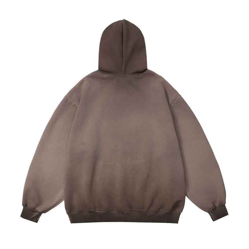 Men Hoodie Gradient Inkjet Printed Hoodie Oil Painting Loose