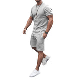Men Co-Ords Summer Men's Solid Color Suit Casual