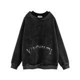 Men Hoodie Worn Looking Washed-out Hooded Sweater Men's Spring and Autumn Loose