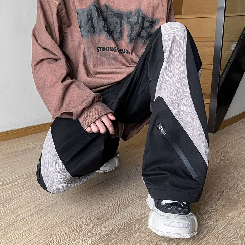 Men Sweatpants Tactical Pants Men's Spring Design Sense Loose Multicolor
