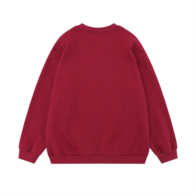 Men Hoodie Star Letters Printed Pullover Sweatshirt