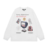 Men Long Sleeve Shirt Printed Long Sleeve Bottoming T-shirt Men and Women Vibe All-Match Top Autumn