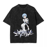 Men EVANGELIONed Vintage T-Shirts Anime Ayanamied Rei Top