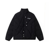 Men Cotton Mixed Jacket Coat Irregular Men Winter Embroidery Loose Cotton Jacket Coat