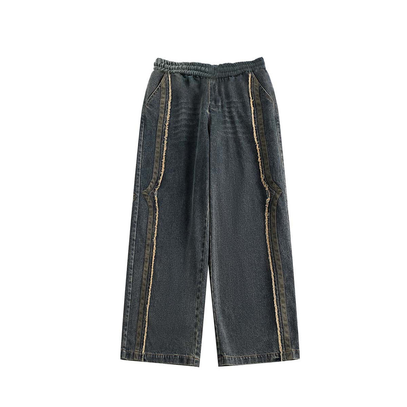 Unisex Pants Fall Worn Jeans