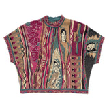 Kapital T Shirt Pingtian Hehong Vintage Knitted Sweater Pullover Loose Short Sleeve Vest