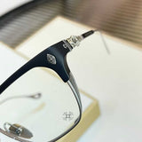 CHH Chrome Hearts Glasses 925 Sterling Silver Eyebrow Frame Side Hollow Structure Glasses Frame