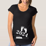 Baby Loading Printed Maternity T Shirt Pregnant