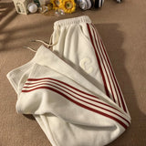 Men Sweatpants Sweatpants Men's Winter Loose Pants Sports Stripes