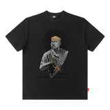 Men's T Shirt Printed Short-Sleeved T-shirt Men's and Women's Loose round Neck