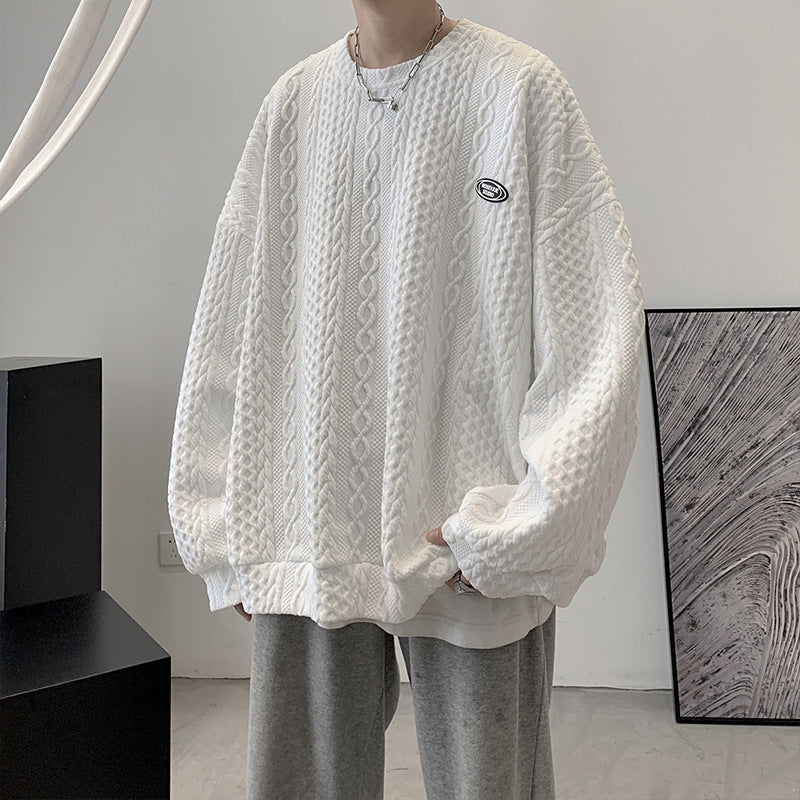 Men Hoodie Sweater Men Hong Kong Style Ins Autumn and Winter Loose Couple