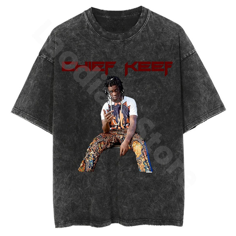 Chief Keef T Shirt Chief Keef A Lil Tour Washed Cotton T-shirt Hip Hop