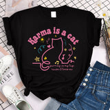 Karma Is A Cat T Shirt Midnights Retro T-Shirt
