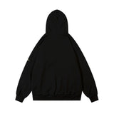 Men Fleece Lined Hoodie Embroidered Hoodie Men's Ins Casual Loose Hoodie Autumn and Winter