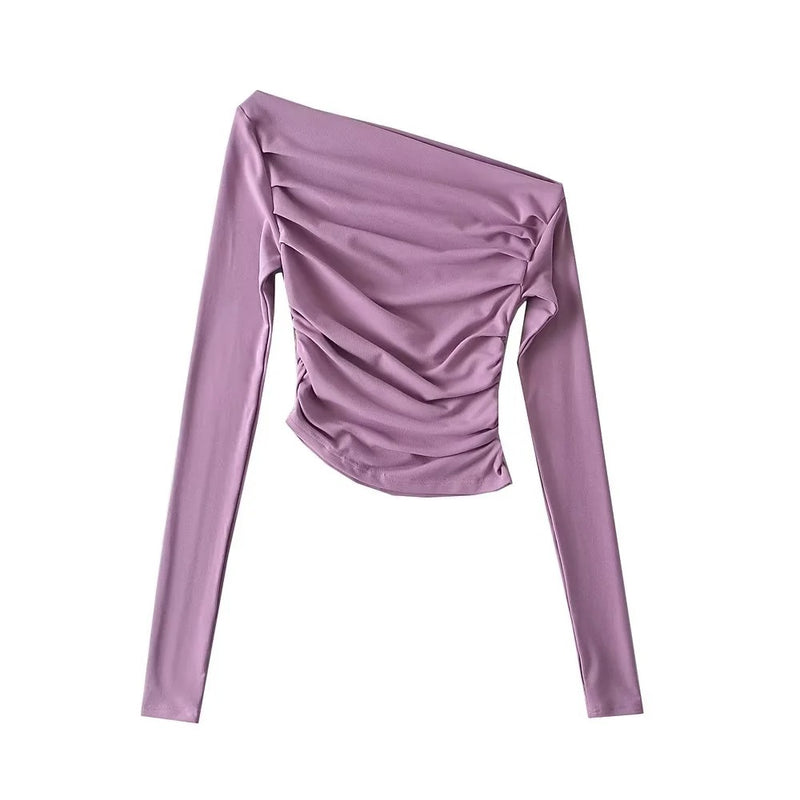 Women T-Shirt Long-Sleeved T-shirt Women's Stretch Solid Color Bottoming Shirt Autumn