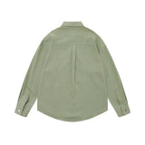 Men Long Sleeved T Shirt Spring and Autumn Solid Color Long Sleeve Shirt Men's Zipper Pocket Lapels Shirt Pure Cotton Cardigan Top