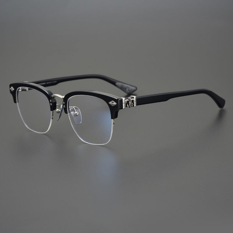 CHH Chrome Hearts Glasses Light Luxury Square Thick Frame Half Frame Myopia Glasses Frame