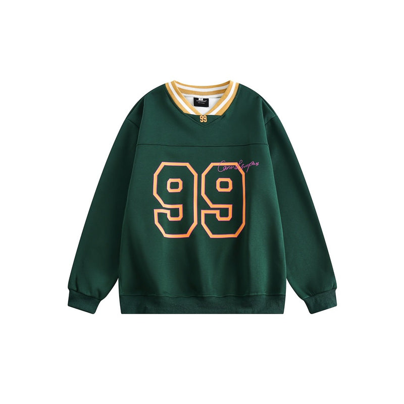 Unisex Hoodie Vintage University Style Baseball Top Sweater for Men