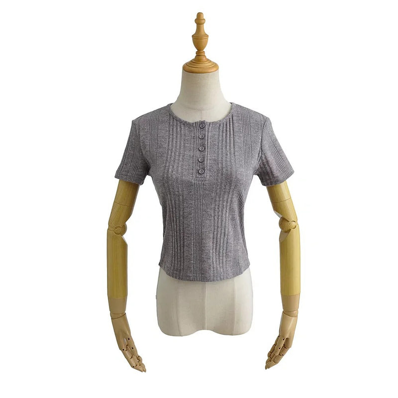 Women T-Shirt round Neck Short Sleeve T-shirt Women's Summer Top