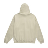 Men Fleece Lined Hoodie Autumn Winter Sweater Male Letter Embroidered Loose Hooded Pullover Long Sleeve Top