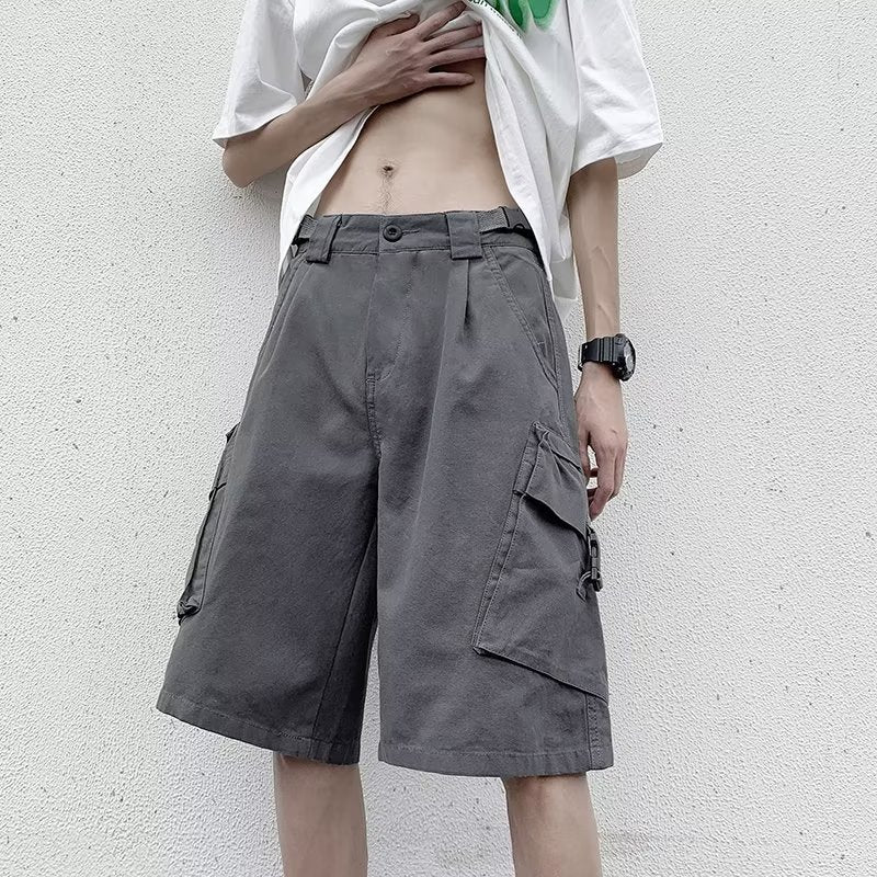 Men Sweatpants Workwear Shorts Men's Summer Loose Straight Casual