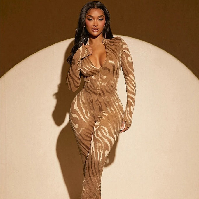 Women Jumpsuit Spring Long-Sleeved Jumpsuit Jumpsuit