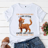 2024Am Always Multitasking Cute Cat Women Tshirts Summer