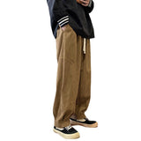 Men Sweatpants Vintage Corduroy Casual Men's Wide-Leg Pants