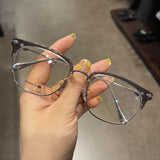 CHH Chrome Hearts Glasses Ultra-light pure titanium silver half-frame myopia glasses frame